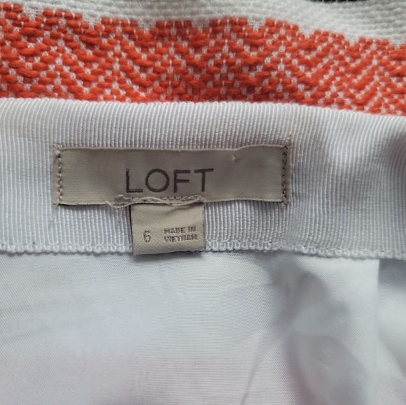 LOFT Size 6 Striped Women's Shift Skirt - Picture 5 of 8